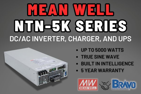 MEAN WELL NTN-5K Series 5kW Off-Grid Industrial Grade 2-in-1 Charging Inverter